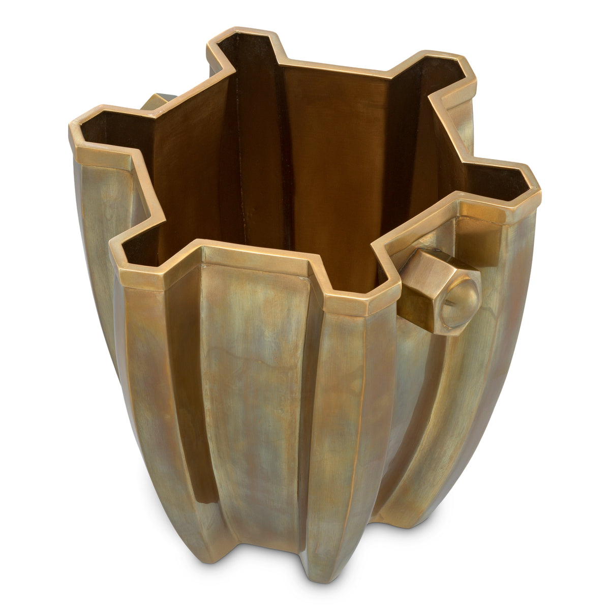 Vintage Brass Wine Cooler Napoli | Cabothousefurniture.com