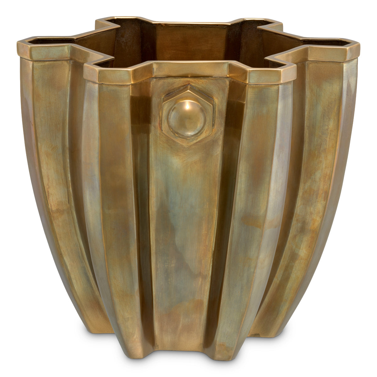 Vintage Brass Wine Cooler Napoli | Cabothousefurniture.com