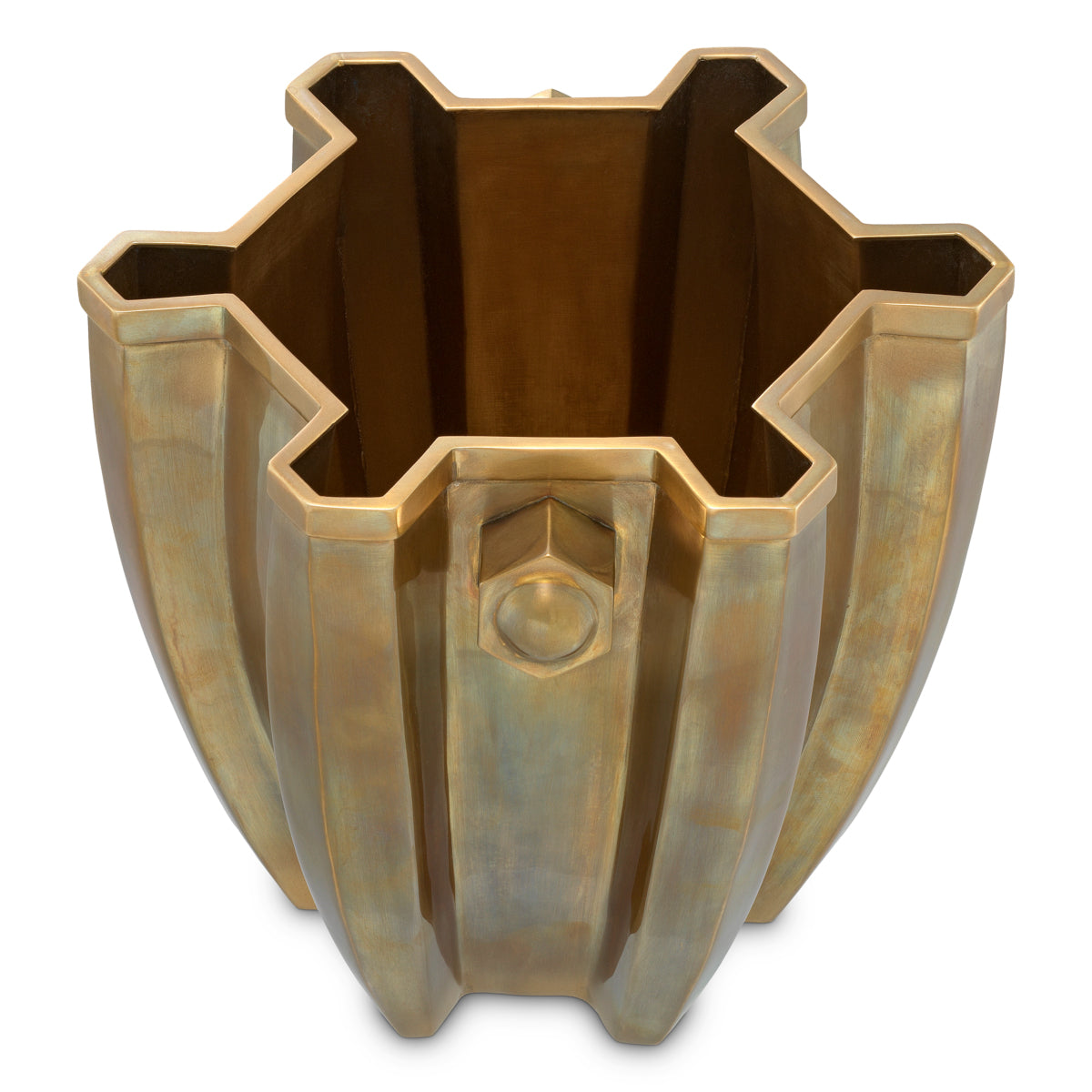 Vintage Brass Wine Cooler Napoli | Cabothousefurniture.com