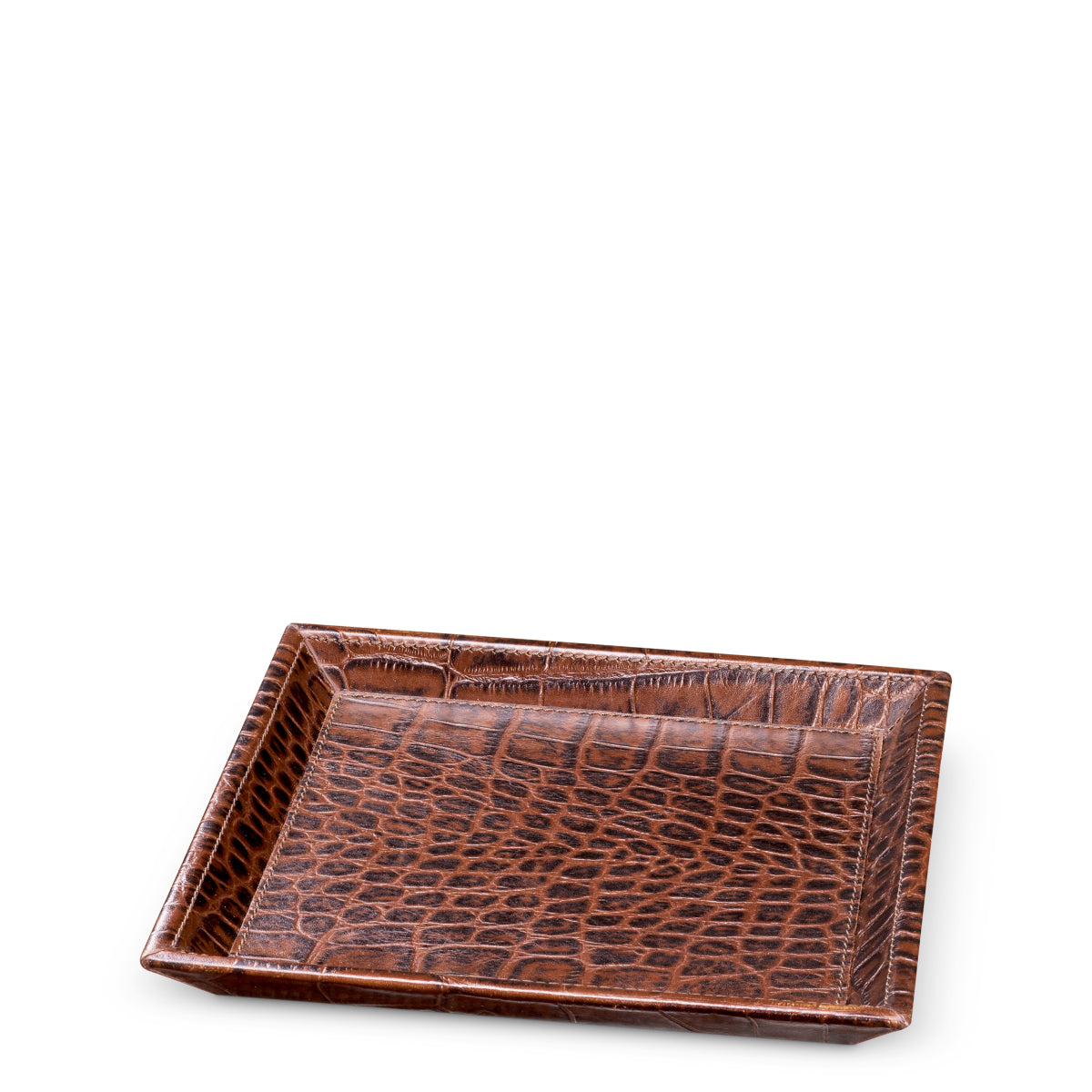 Croco Leather Trays (2) Scaleo | Cabothousefurniture.com