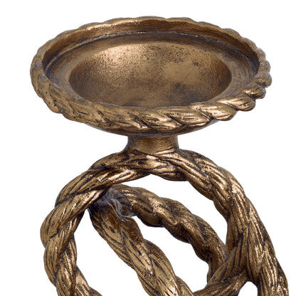 Antique Brass Candle Holder Corwyn (2) | Cabothousefurniture.com