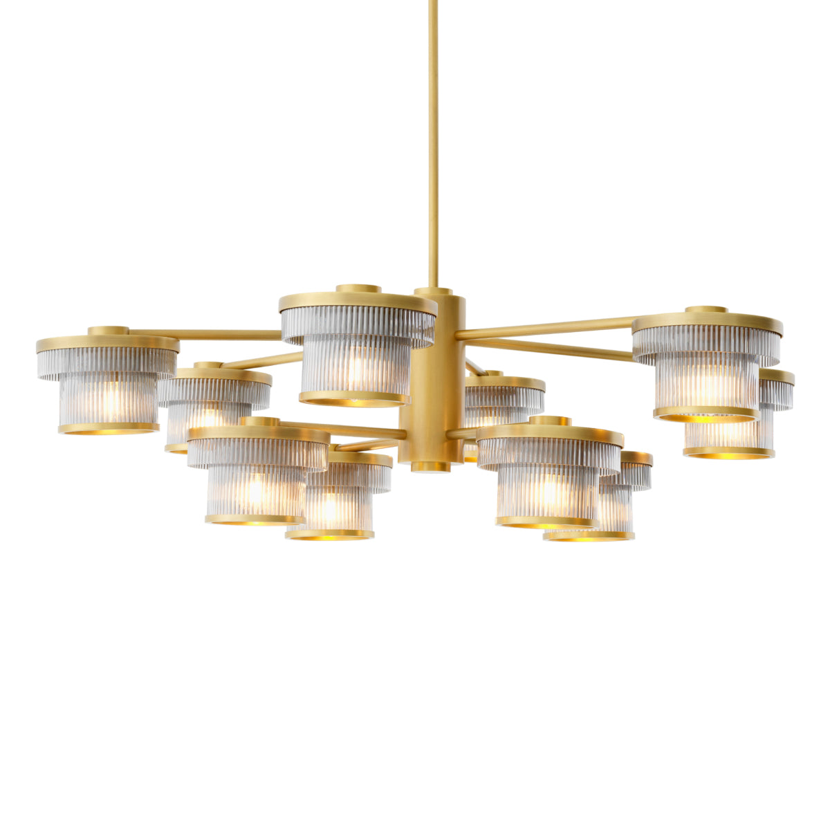 Ribbed Glass Chandelier Andromeda | Cabotfurniture.com
