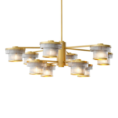 Ribbed Glass Chandelier Andromeda | Cabotfurniture.com
