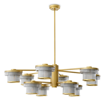 Ribbed Glass Chandelier Andromeda | Cabotfurniture.com