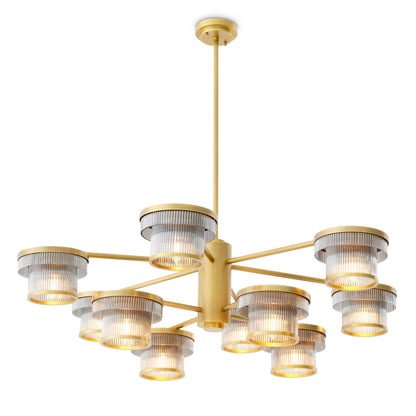 Ribbed Glass Chandelier Andromeda | Cabotfurniture.com