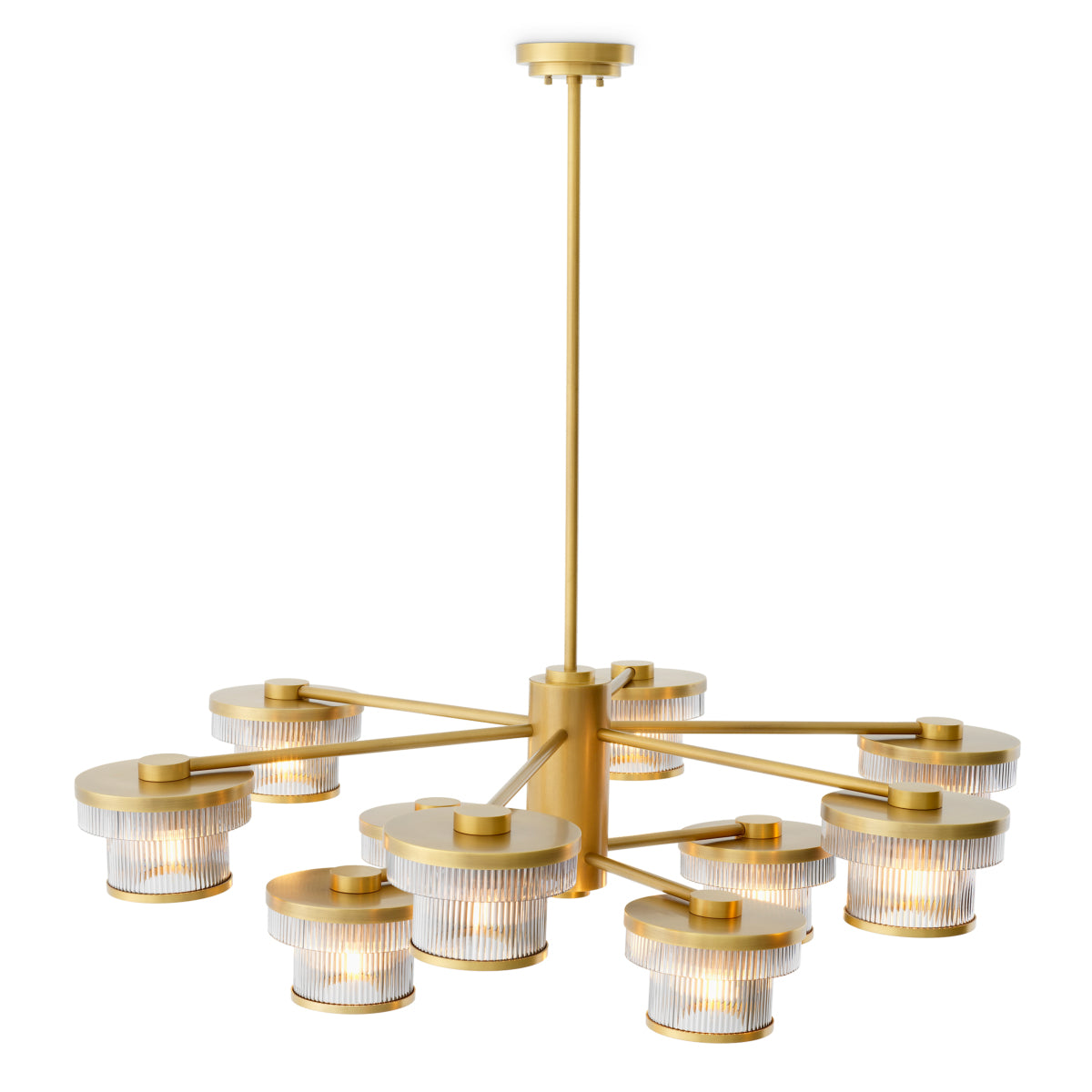 Ribbed Glass Chandelier Andromeda | Cabotfurniture.com