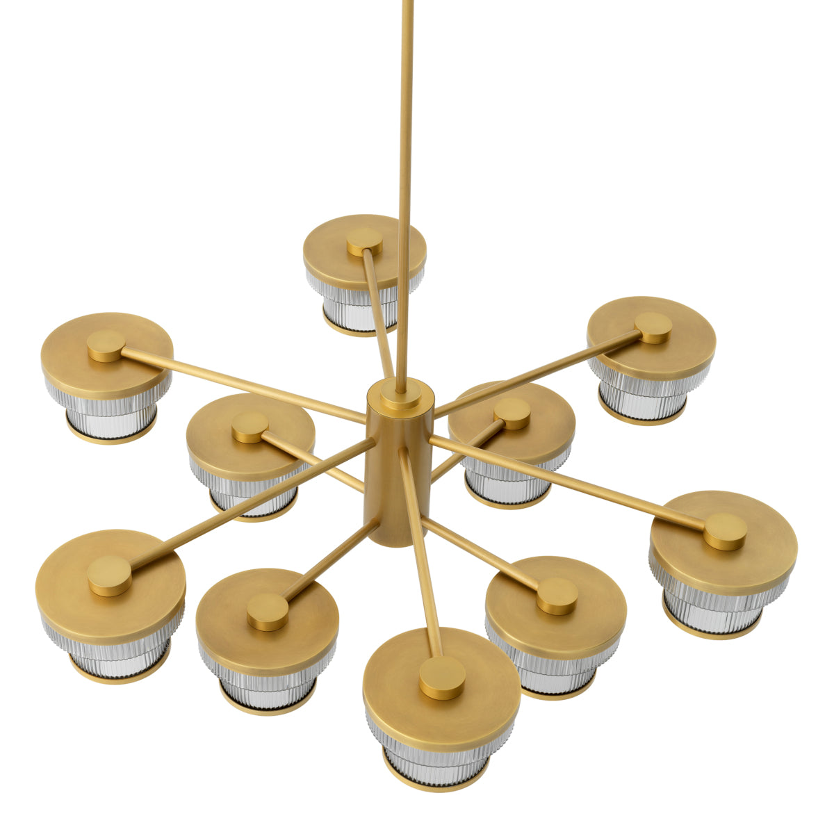 Ribbed Glass Chandelier Andromeda | Cabotfurniture.com