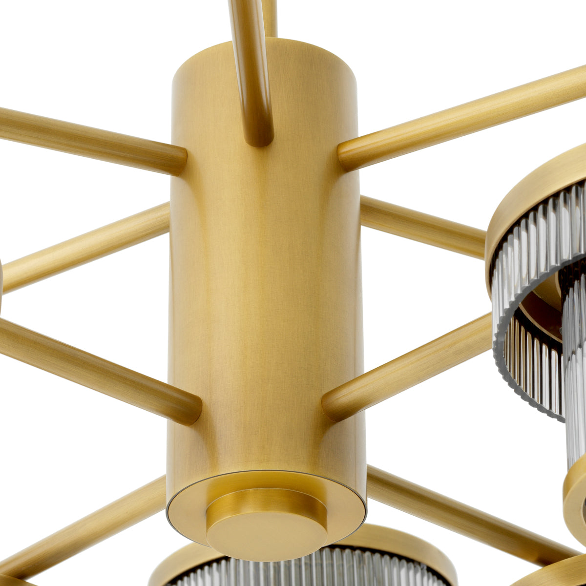 Ribbed Glass Chandelier Andromeda | Cabotfurniture.com