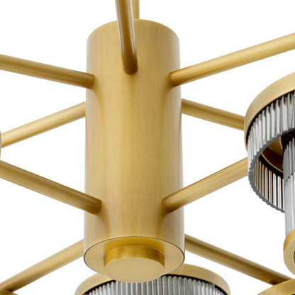 Ribbed Glass Chandelier Andromeda | Cabotfurniture.com