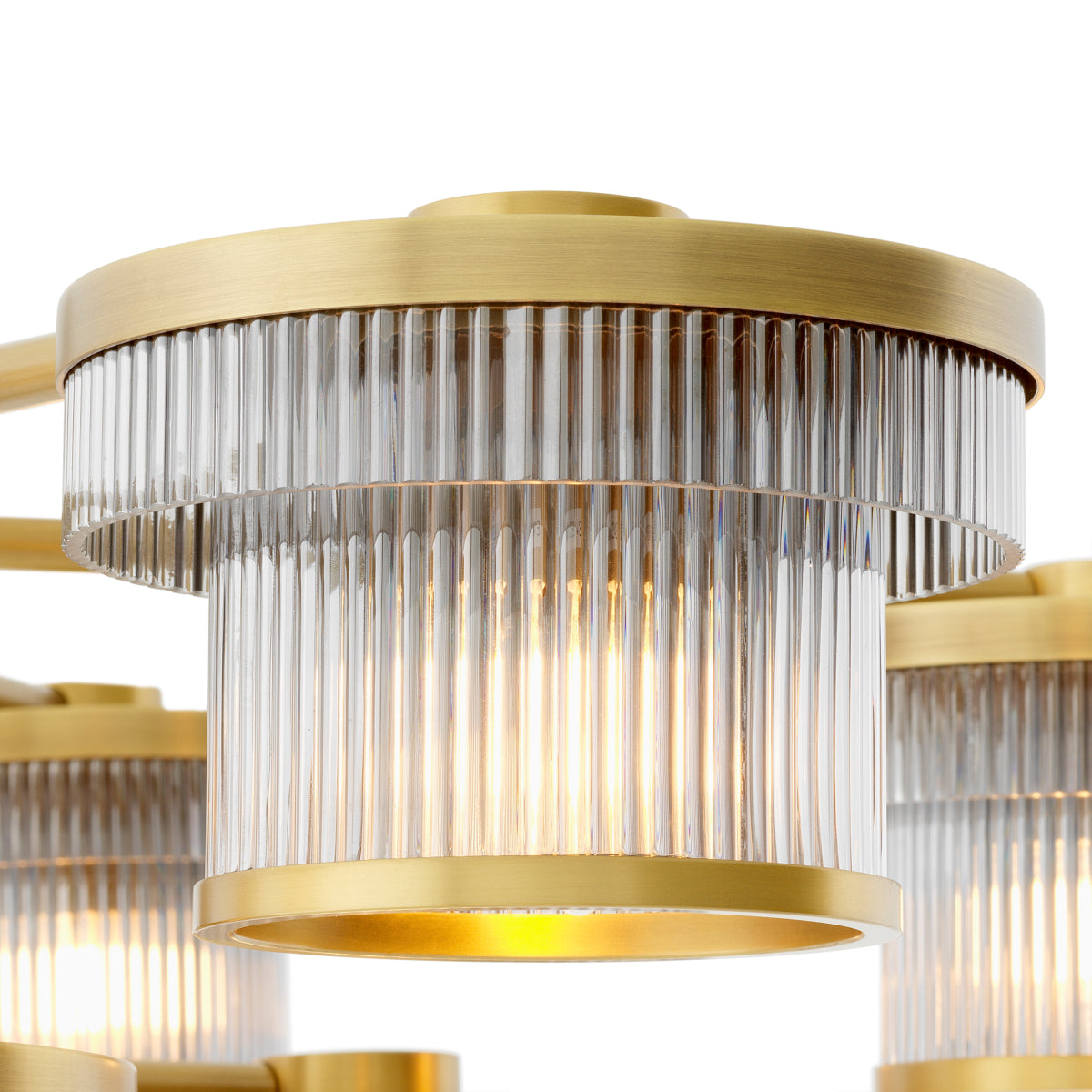 Ribbed Glass Chandelier Andromeda | Cabotfurniture.com
