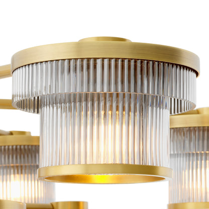 Ribbed Glass Chandelier Andromeda | Cabotfurniture.com