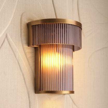 Ribbed Glass Wall Lamp Andromeda | Cabotfurniture.com