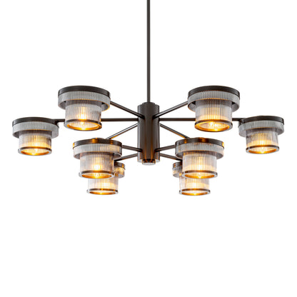 Ribbed Glass Chandelier Andromeda | Cabotfurniture.com