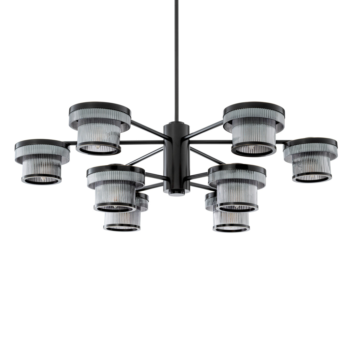 Ribbed Glass Chandelier Andromeda | Cabotfurniture.com