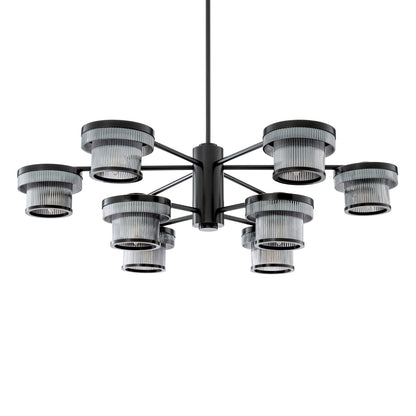 Ribbed Glass Chandelier Andromeda | Cabotfurniture.com
