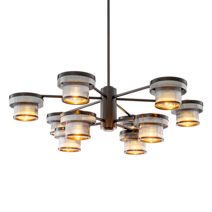 Ribbed Glass Chandelier Andromeda | Cabotfurniture.com