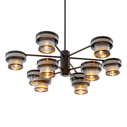 Ribbed Glass Chandelier Andromeda | Cabotfurniture.com