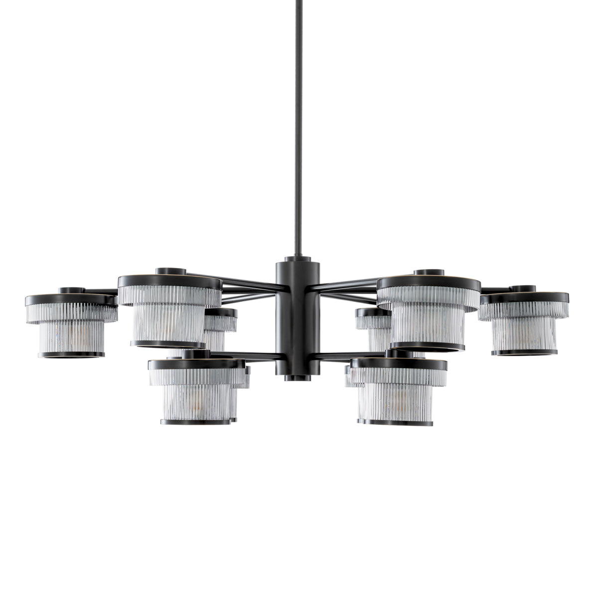 Ribbed Glass Chandelier Andromeda | Cabotfurniture.com