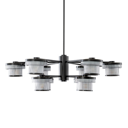 Ribbed Glass Chandelier Andromeda | Cabotfurniture.com