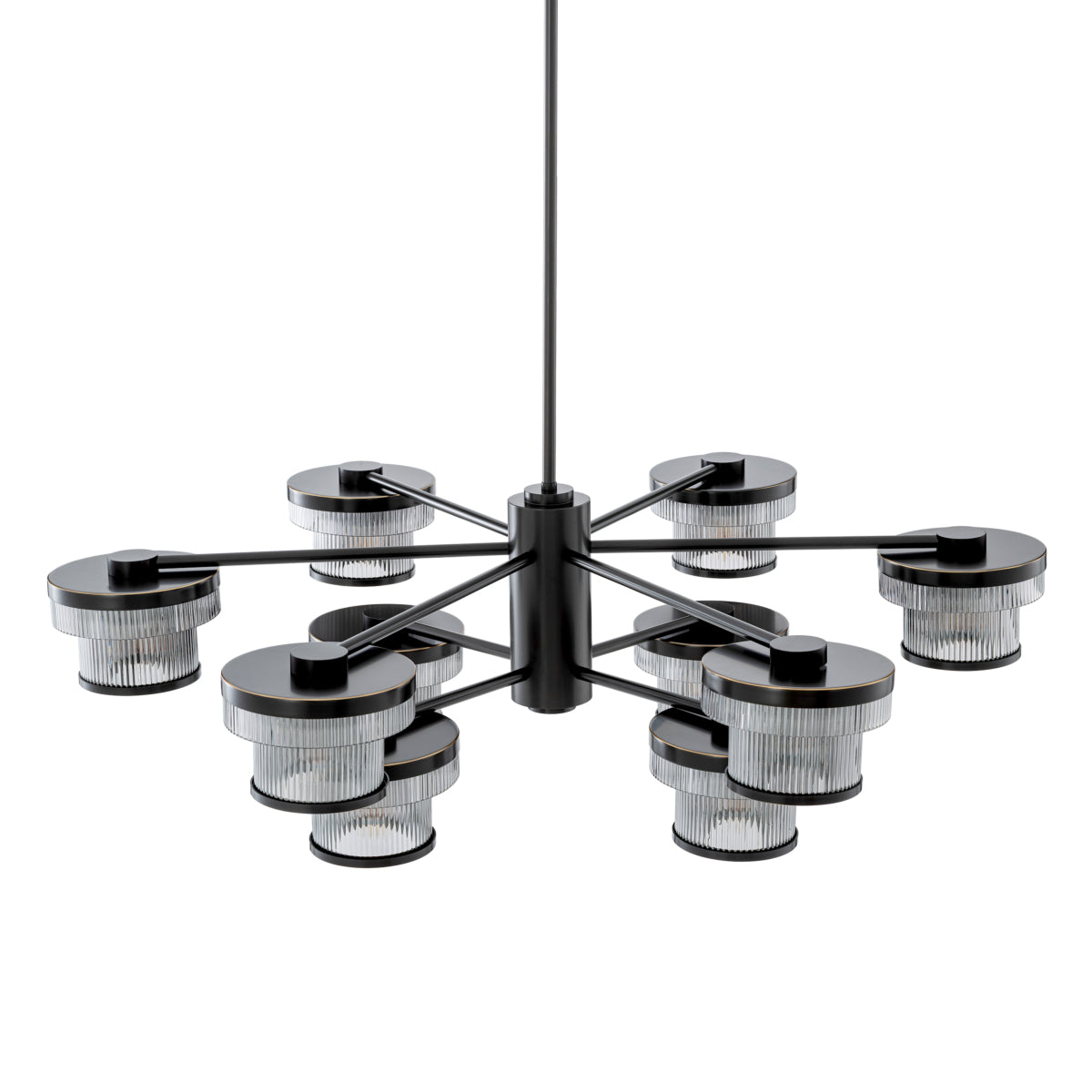 Ribbed Glass Chandelier Andromeda | Cabotfurniture.com