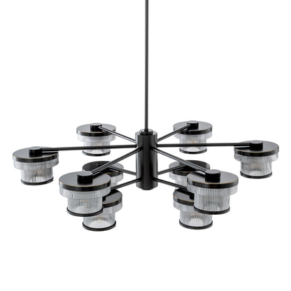Ribbed Glass Chandelier Andromeda | Cabotfurniture.com