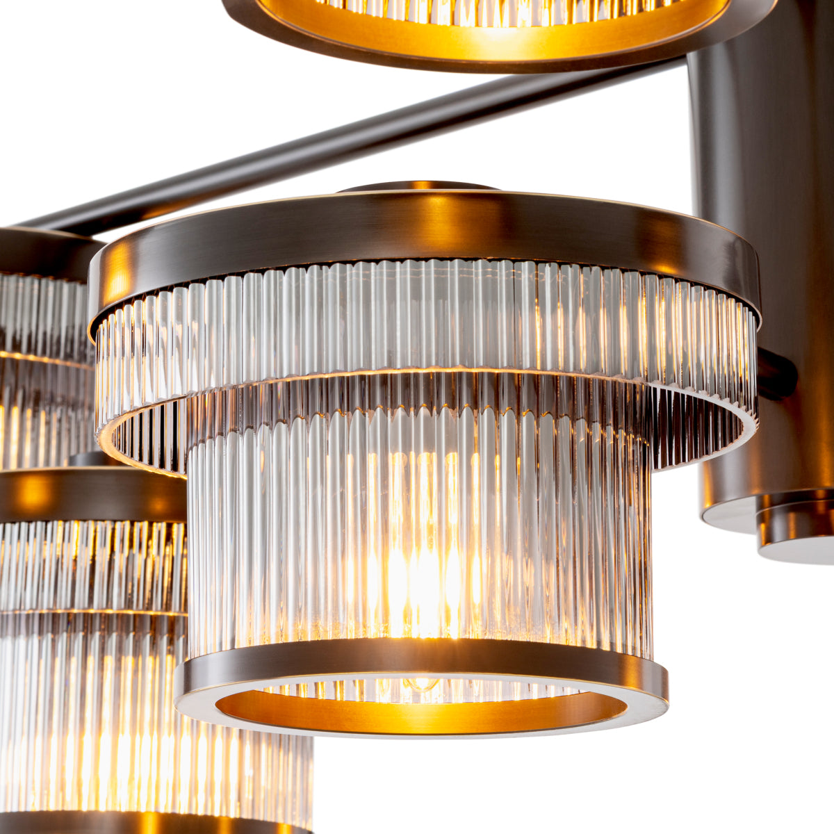Ribbed Glass Chandelier Andromeda | Cabotfurniture.com