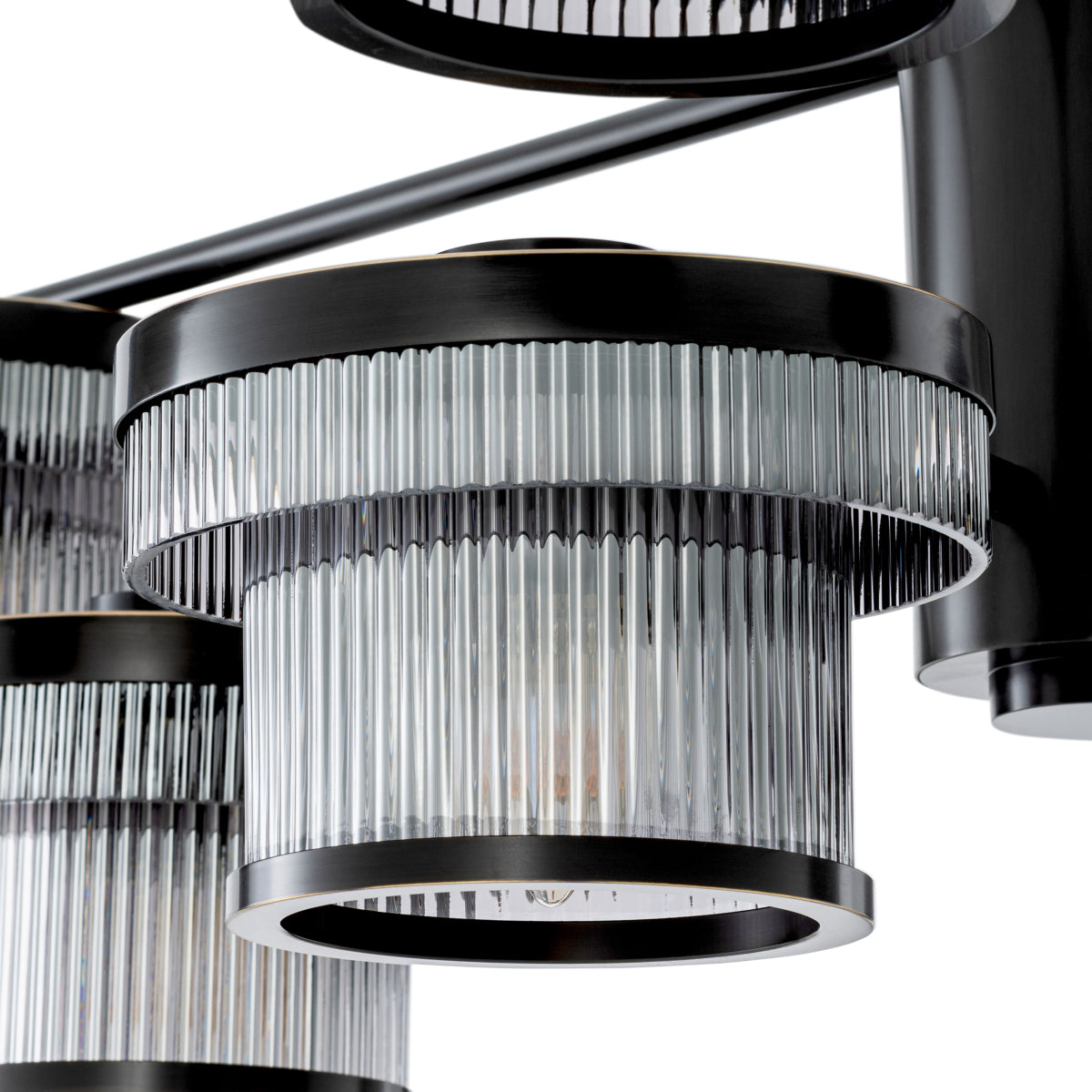 Ribbed Glass Chandelier Andromeda | Cabotfurniture.com
