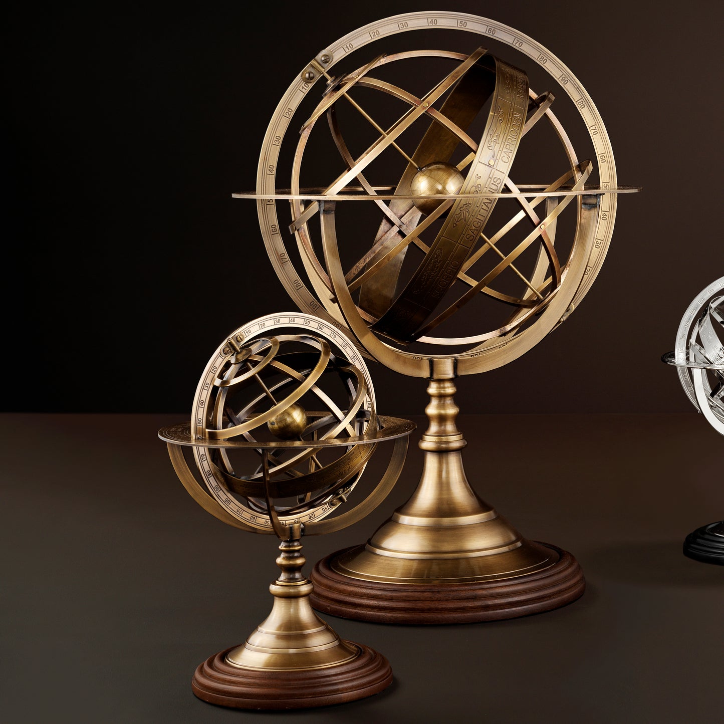 Antique Brass Globe S | Cabothousefurniture.com