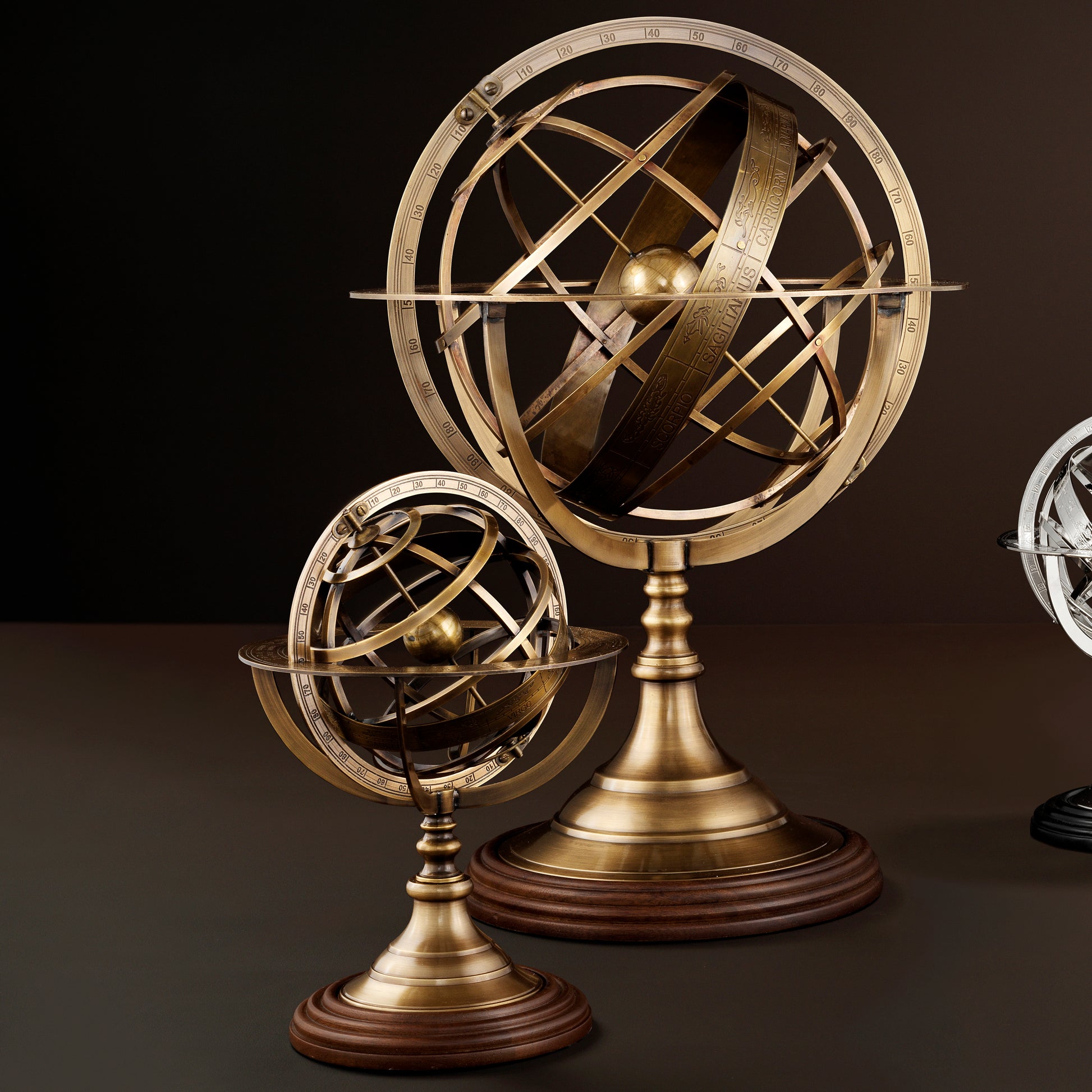 Antique Brass Globe S | Cabothousefurniture.com