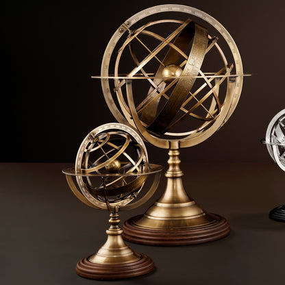 Antique Brass Globe | Cabot House Furniture