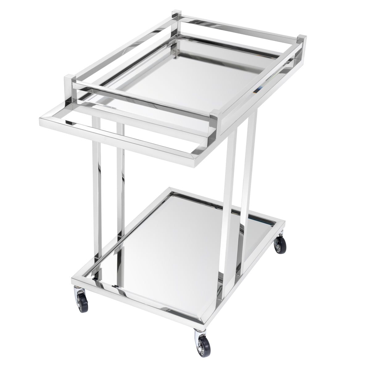 Mirror Glass Trolley Beverly Hills | Cabothousefurniture.com