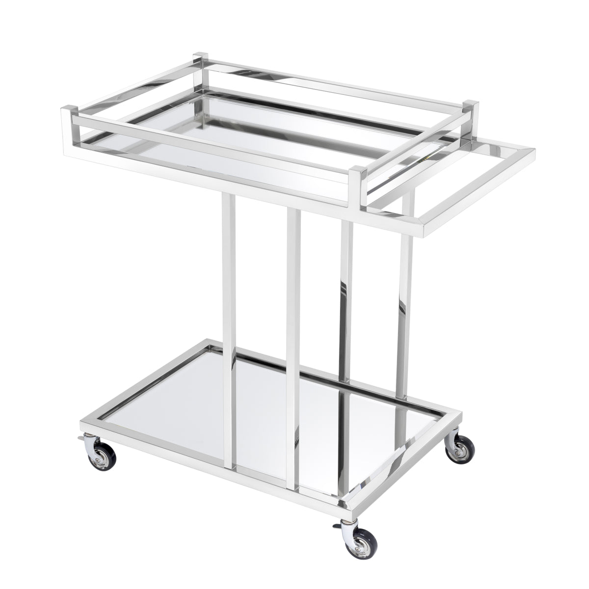 Mirror Glass Trolley Beverly Hills | Cabothousefurniture.com