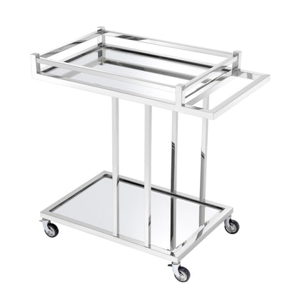 Mirror Glass Trolley Beverly Hills | Cabothousefurniture.com