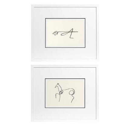 Grasshopper and Horse Prints (2) Picasso | Cabothousefurniture.com