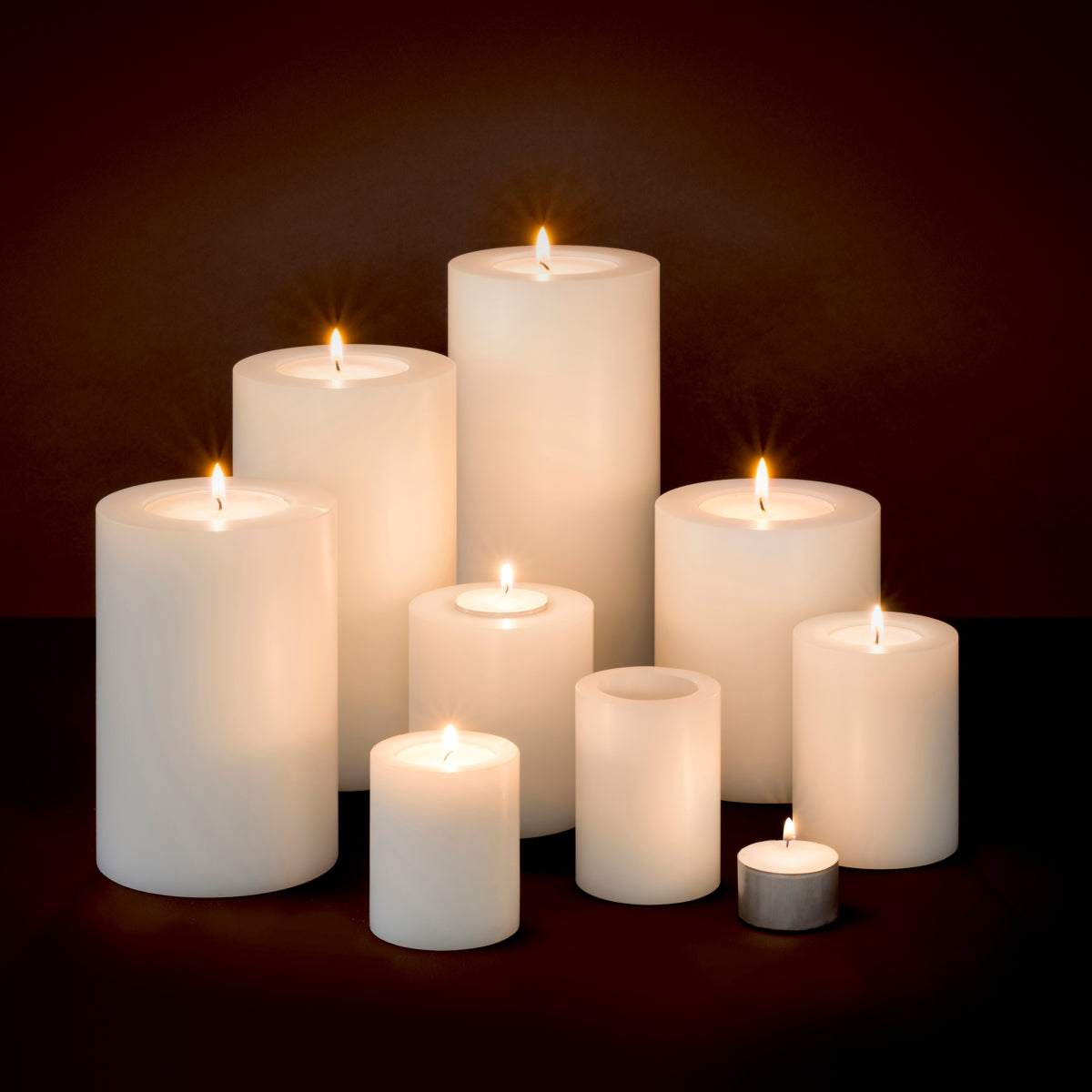 White Artificial Set (4) Candles | Cabothousefurniture.com