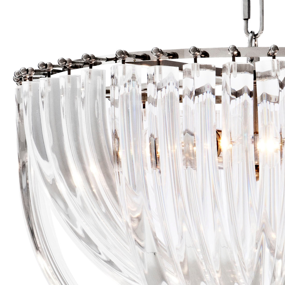 Lucite Loop Chandelier Murano