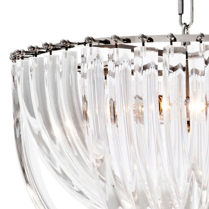 Lucite Loop Chandelier Murano