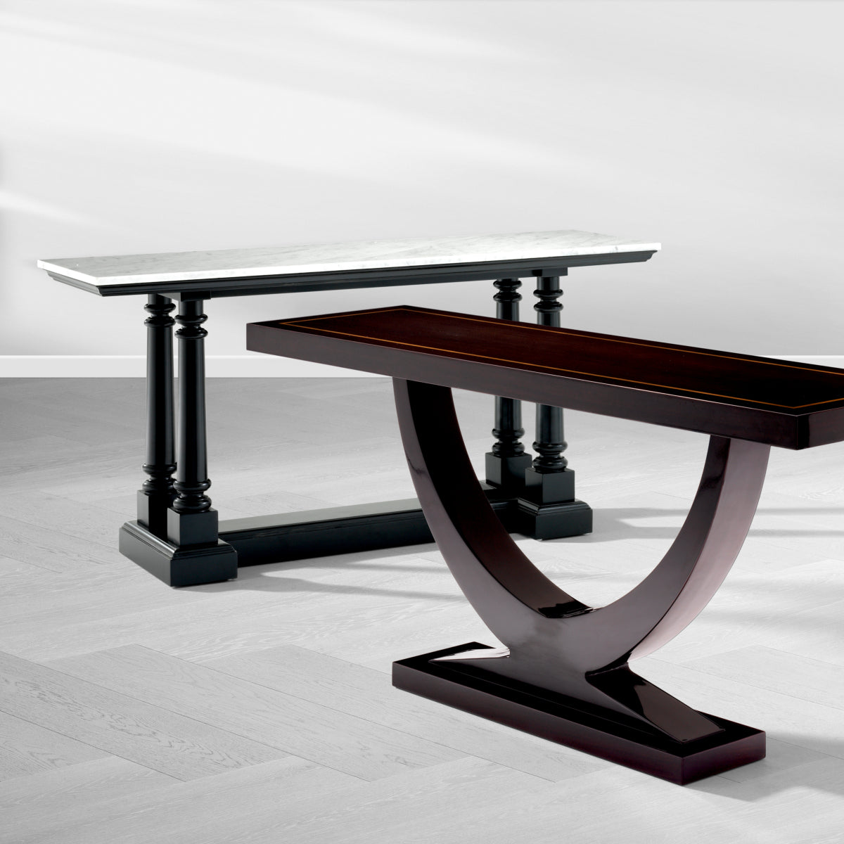 White Marble Console Table Walford | Cabothousefurniture.com