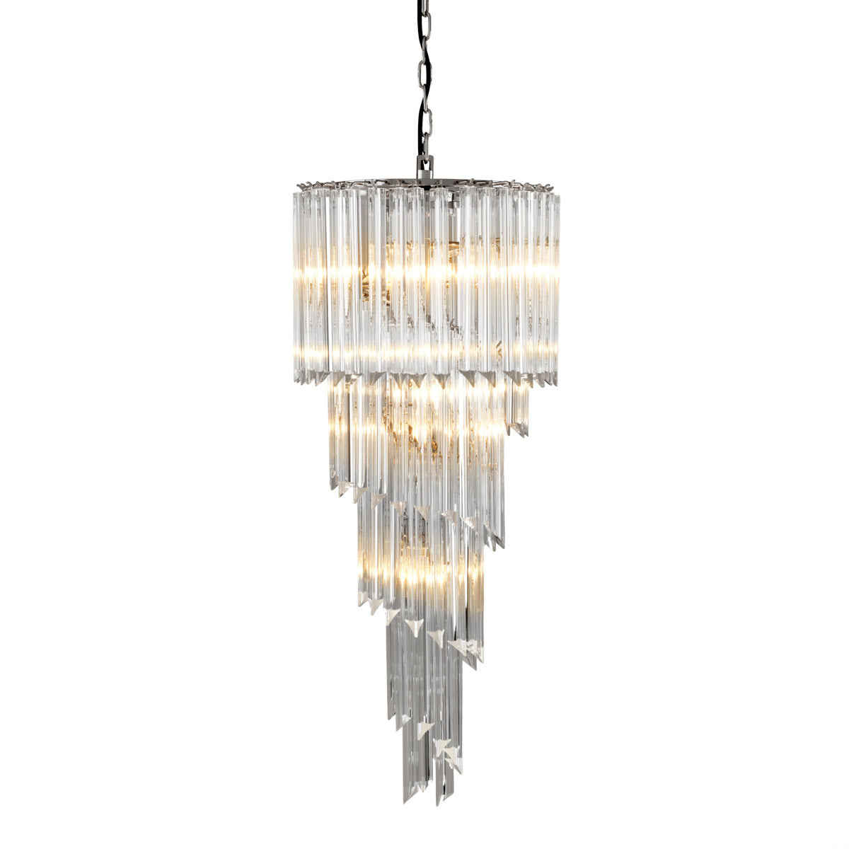 Tapered Glass Chandelier Trapani | Cabothousefurniture.com
