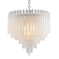 Nickel Frosted Glass Chandelier Nova