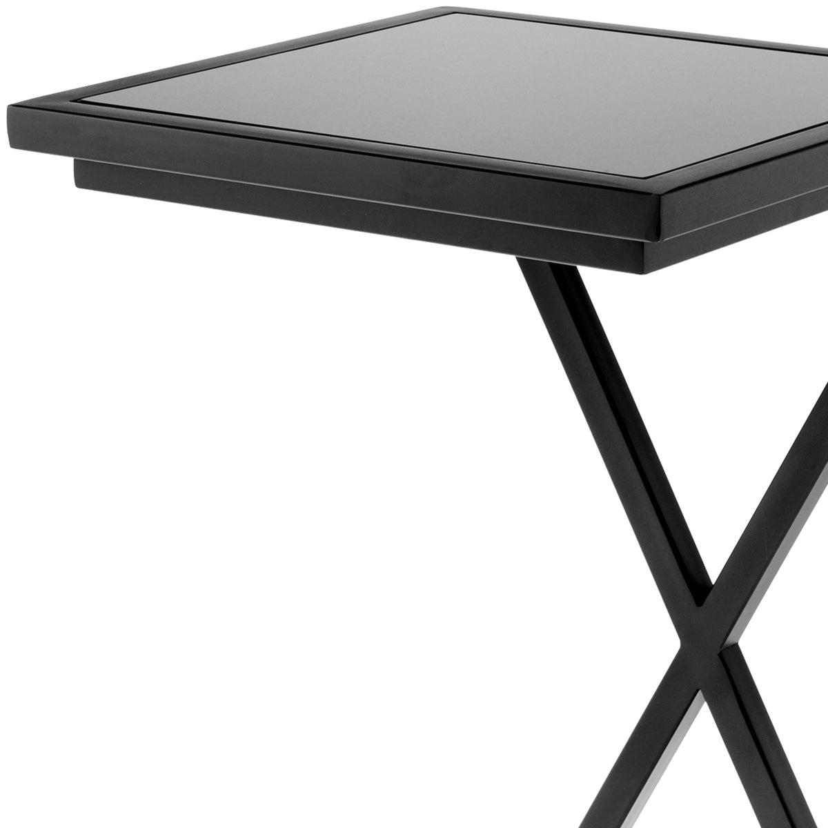 Glass Side Table Cross
