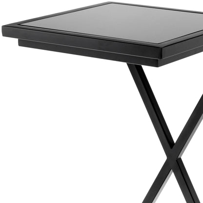 Glass Side Table Cross
