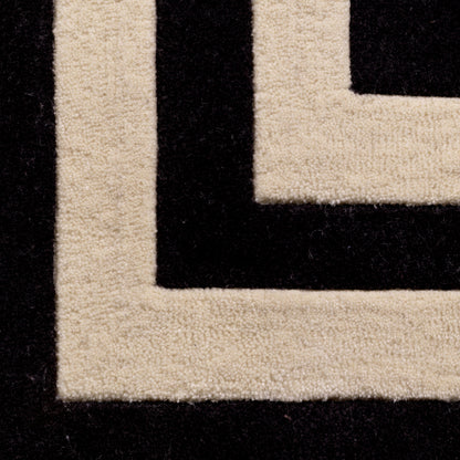 Black Wool Carpet  6'5" x 10' Celeste | Cabothousefurniture.com