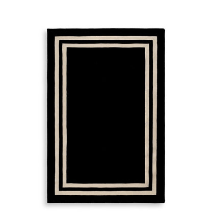 Black Wool Carpet  6'5" x 10' Celeste | Cabothousefurniture.com