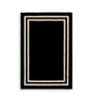 Black Wool Carpet  6'5" x 10' Celeste | Cabothousefurniture.com