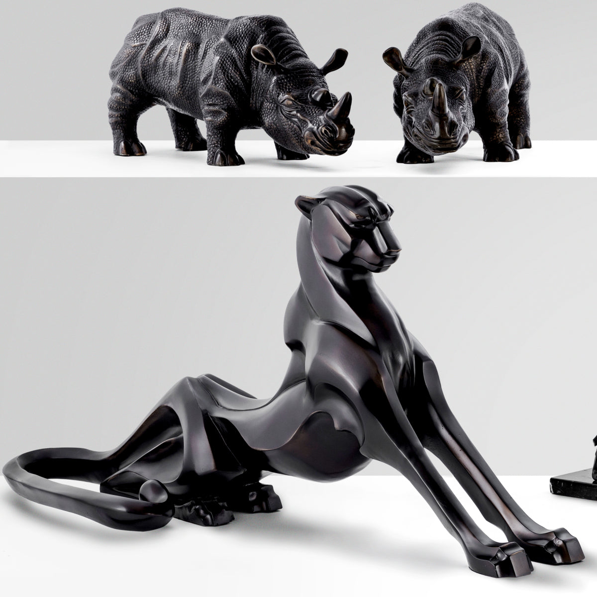 Bronze Decorative Statue Cheetah | Cabothousefurniture.com