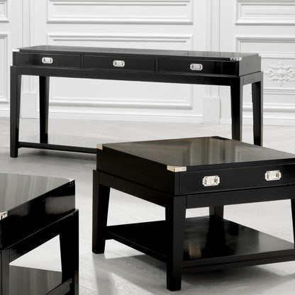 Black Console Table Military | Cabothousefurniture.com