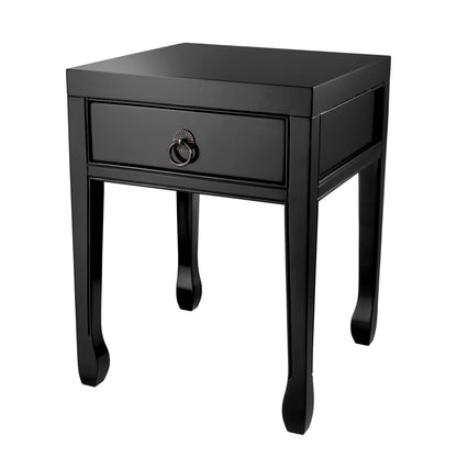 Black Birch Low Side Table Chinese | Cabothousefurniture.com