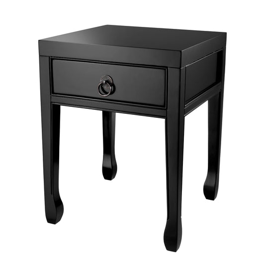 Black Birch Low Side Table Chinese | Cabothousefurniture.com
