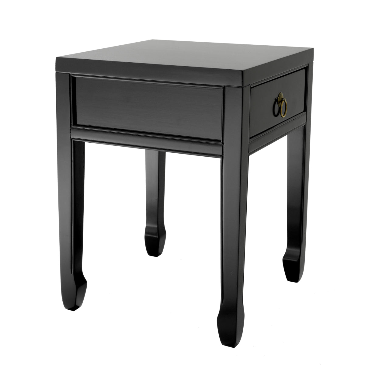 Black Birch Low Side Table Chinese | Cabothousefurniture.com